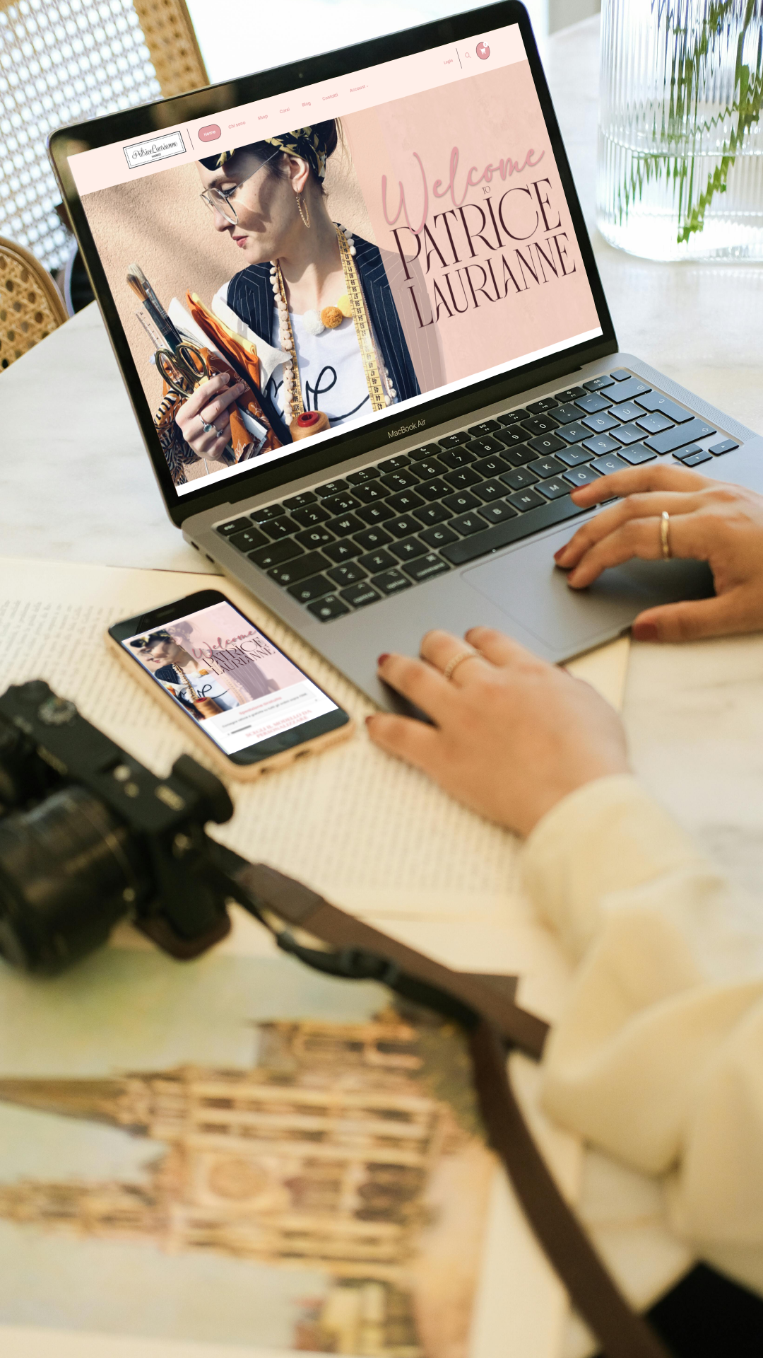 Dubyte ecommerce project — patricelaurianne.it mobile storefront view