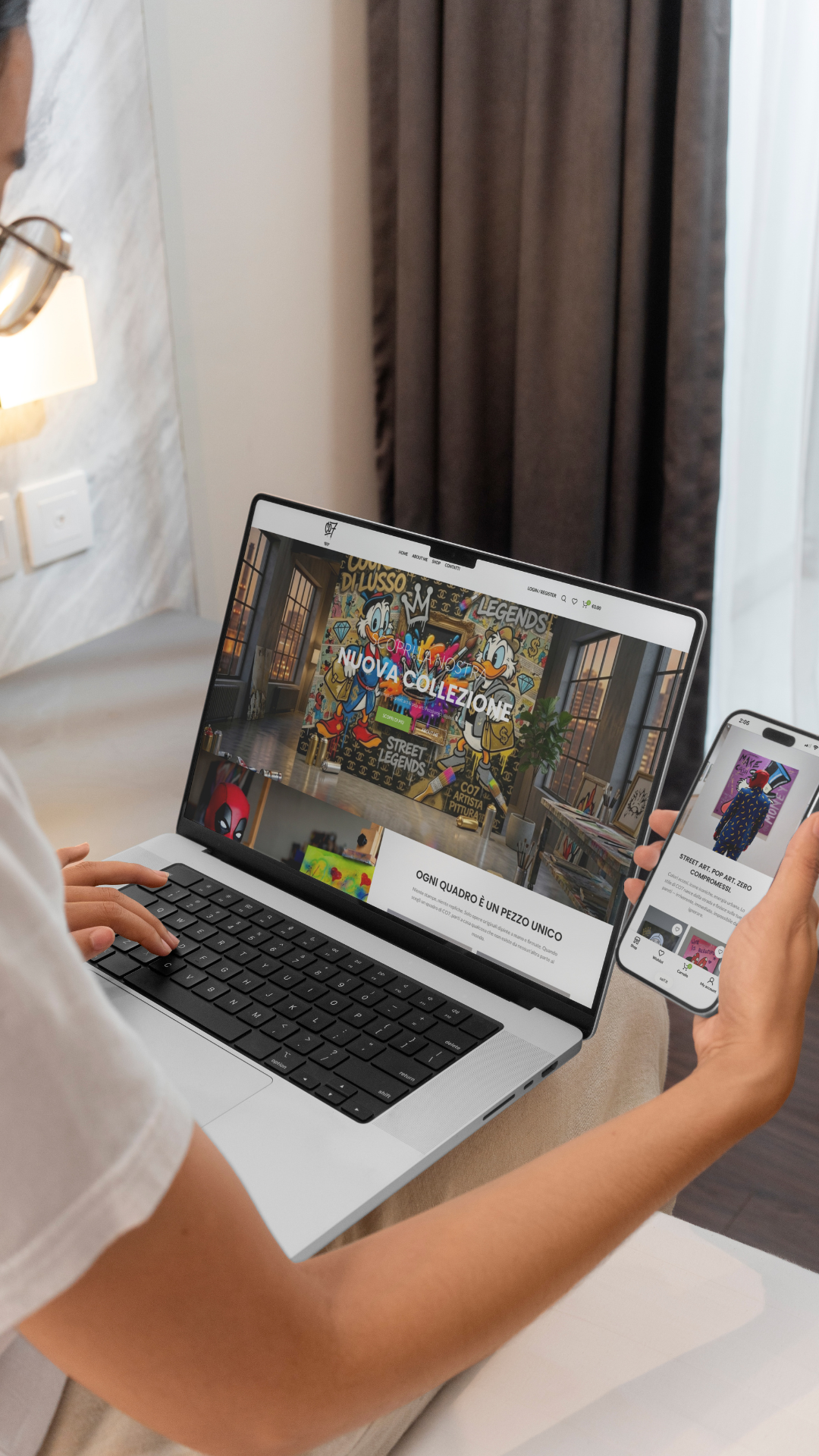 Dubyte ecommerce project — co7.it mobile storefront view